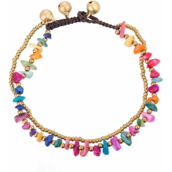Bohemian Ankle Bracelets for Women Teen Girls, Handmade Natural Stone - Picture 1 of 5